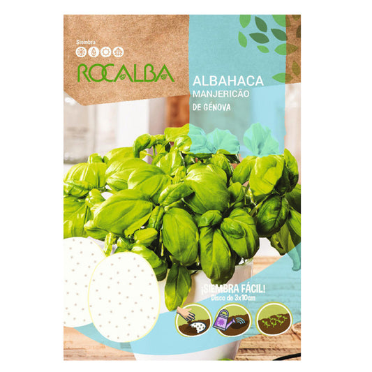 Semillas de Albahaca de Génova en discos, Rocalba