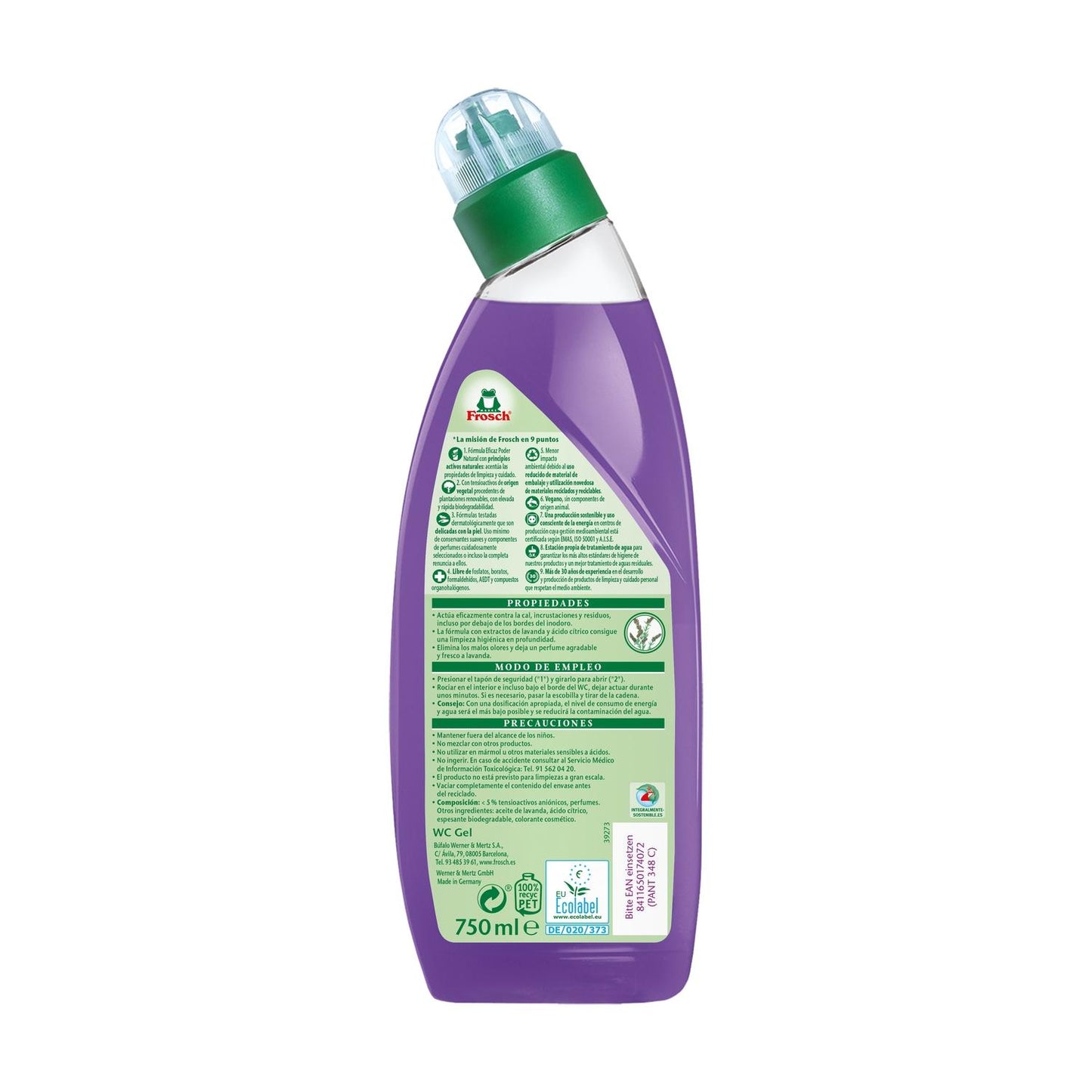 Pack 10x Gel limpia WC Lavanda Eco Frosch 750 ml