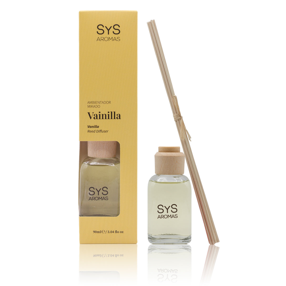 Ambientador Mikado de Vainilla Origins SYS Aromas 90 ml | Aroma Dulce y Caramelizado | Reconfortante_0