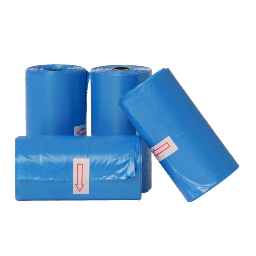 Pack 4 Rollos Color Azul De Bolsas Higiénicas Recoge Excrementos De Perro. Rollos De 15 Bolsas_2