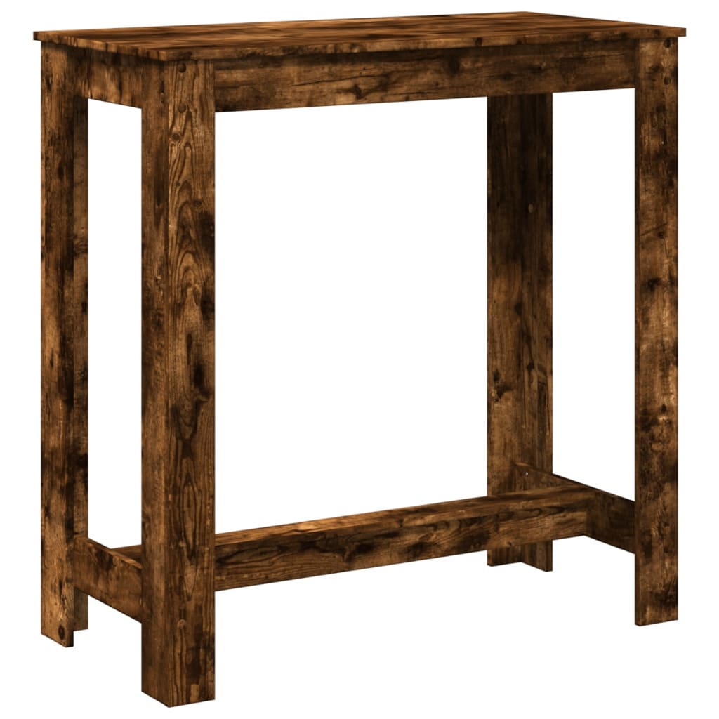 Mesa Alta De Bar Madera Ingeniería Roble Ahumado 102x50x103,5cm_4