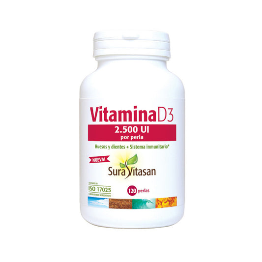 Vitamina D3 2.500 UI, Sura Vitasan, 120 perlas
