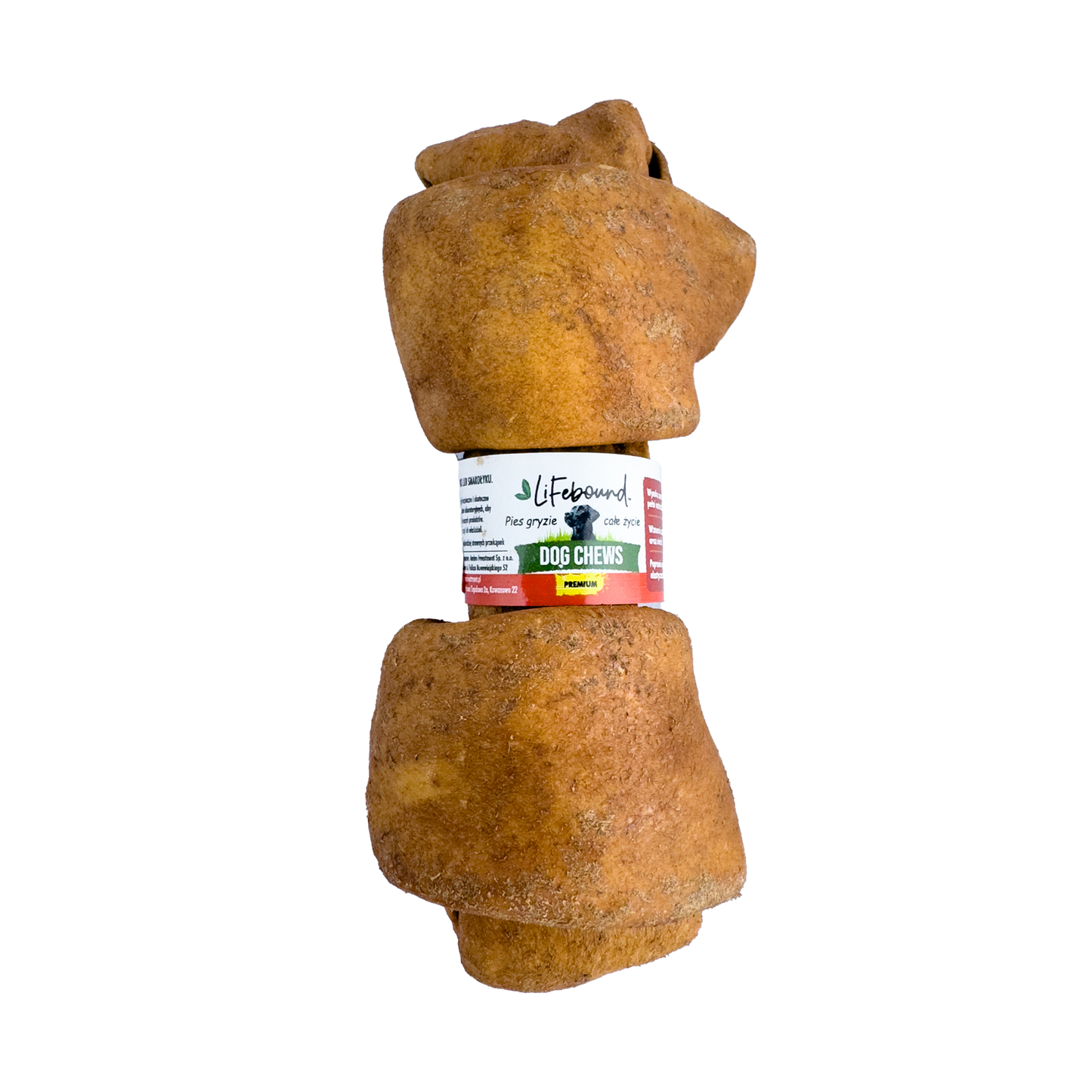 Lifebound - Hueso Masticable Natural Para Perros De Cuero De Ternera En Forma De Hueso Sabor Tocino - 10 Piezas L