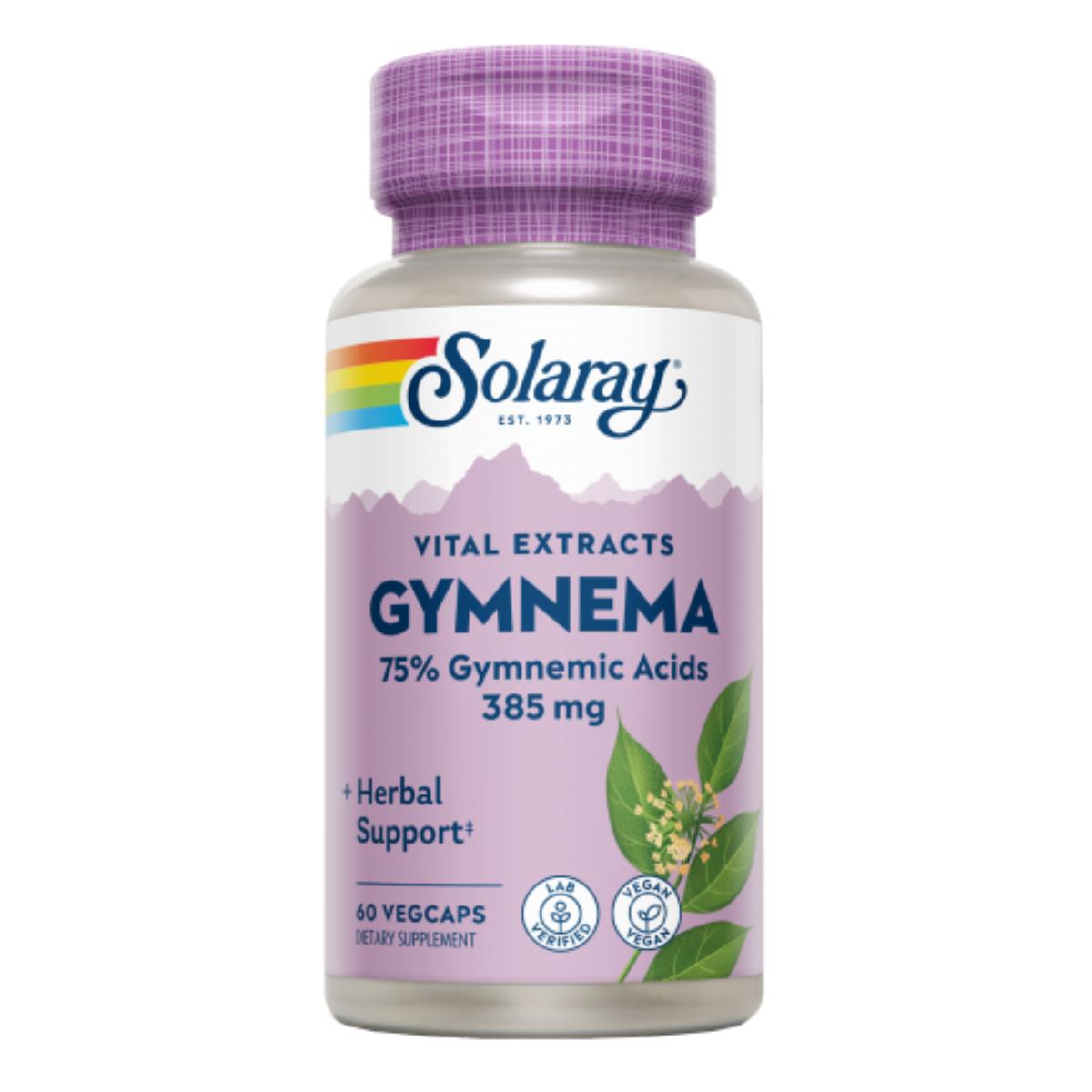Gymnema 385 mg Solaray, 60 cápsulas