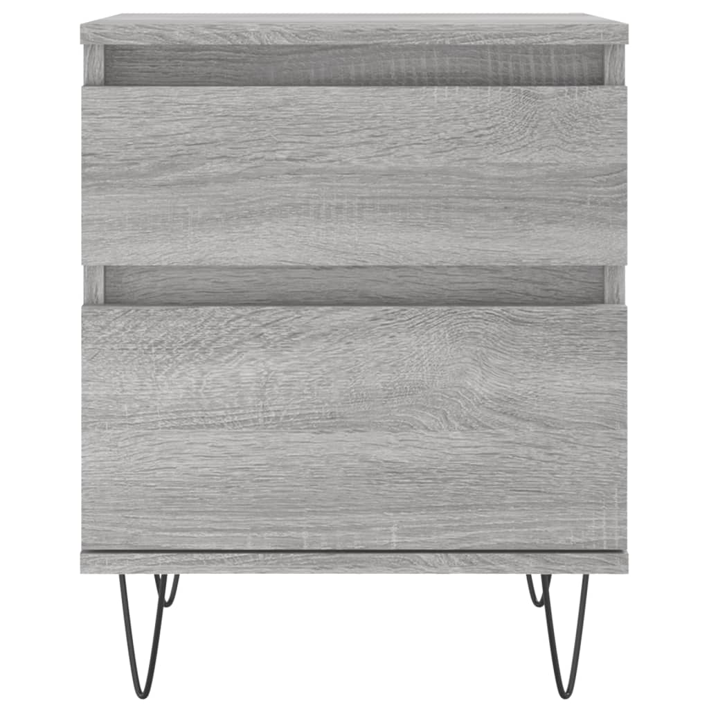Mesita De Noche 2 Uds Madera Ingeniería Gris Sonoma 40x35x50 Cm_4