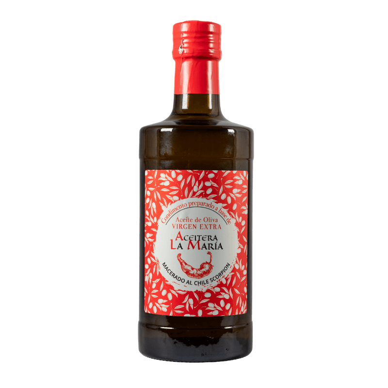 Aceite De Oliva Virgen Extra Macerado Al Chile Scorpion 50 Cl Cristal