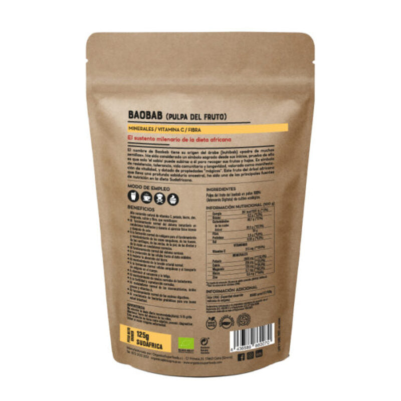 Baobab Bio En Polvo 125g- Orgánica Superfoods_1
