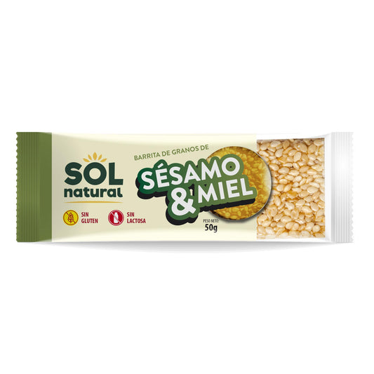 Barrita de sésamo y miel sin gluten Sol Natural 50 g