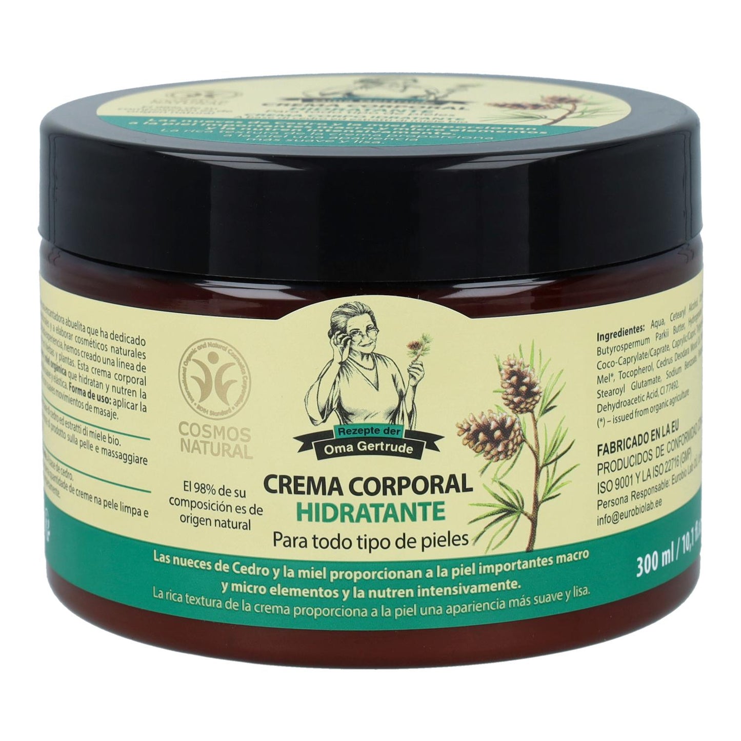 Crema corporal hidratante todo tipo de pieles Oma Gertrude 300 ml