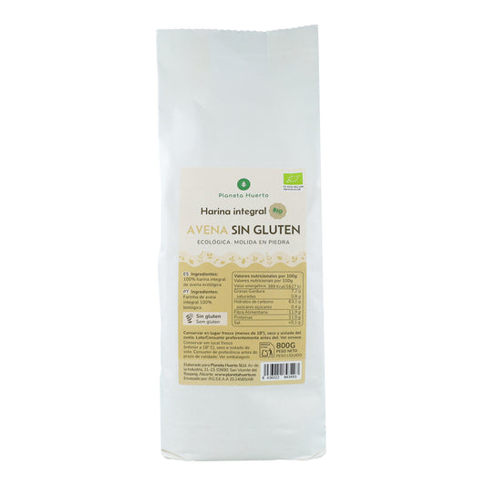 Harina Integral de Avena Sin Gluten Eco Planeta Huerto 800 g