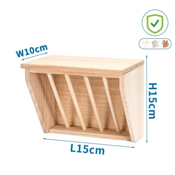 Comedero para heno de madera Nobleza 15 x 10 x 15 cm