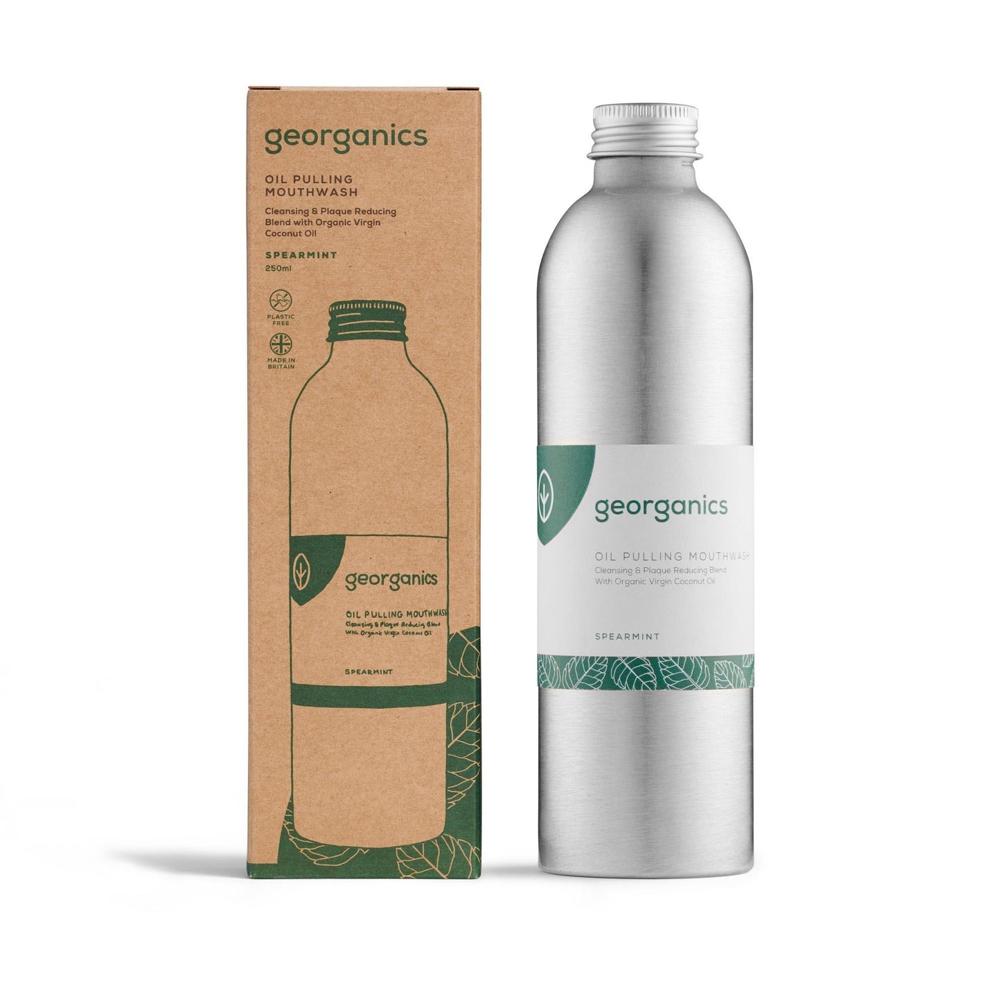 Enjuague bucal con aceite de coco y menta Georganics 250 ml