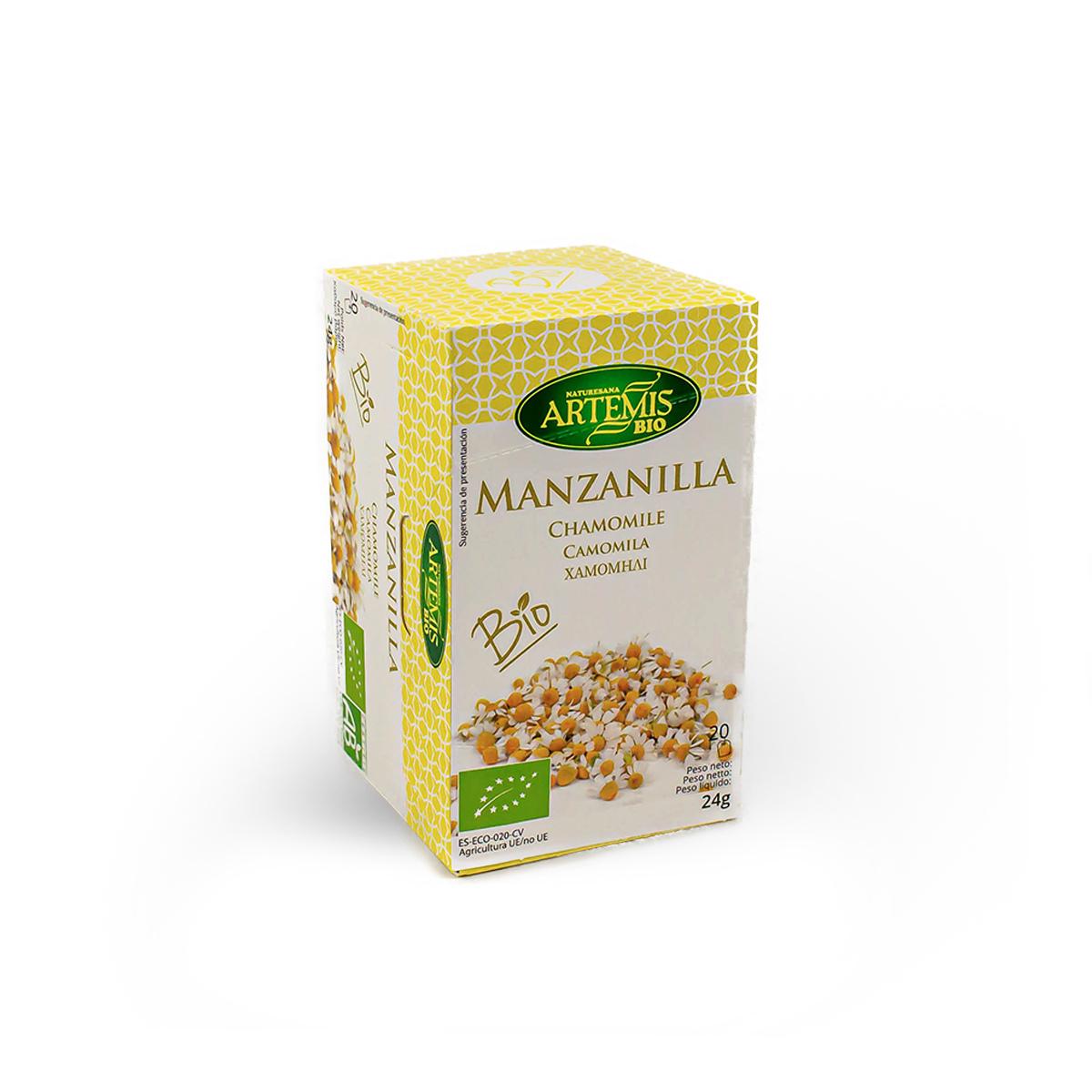 Manzanilla Artemis, 20 filtros.