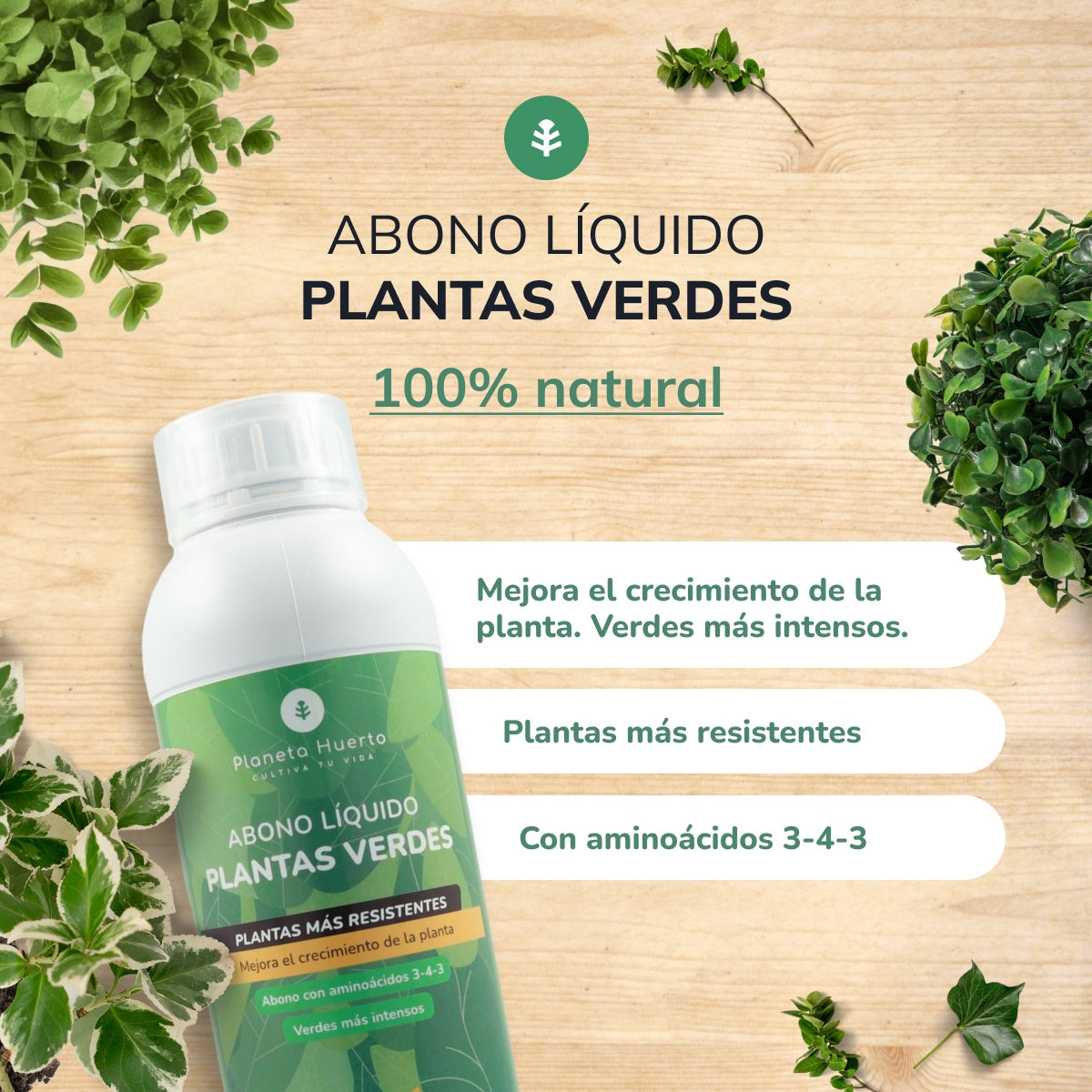 Abono Líquido Plantas Verdes Planeta Huerto 250 ml
