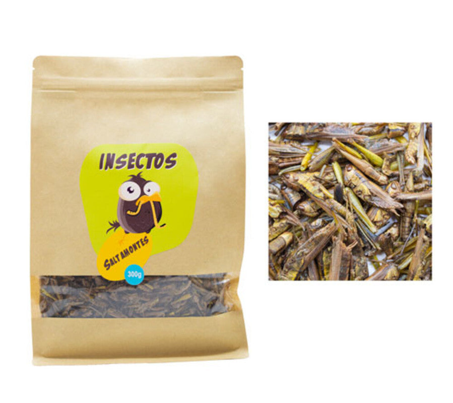Saltamontes Secos Deshidratados Para Aves 300g-Alimento Complementario–Proteínas Para Peces De Estanque, Reptiles Y Aves_0