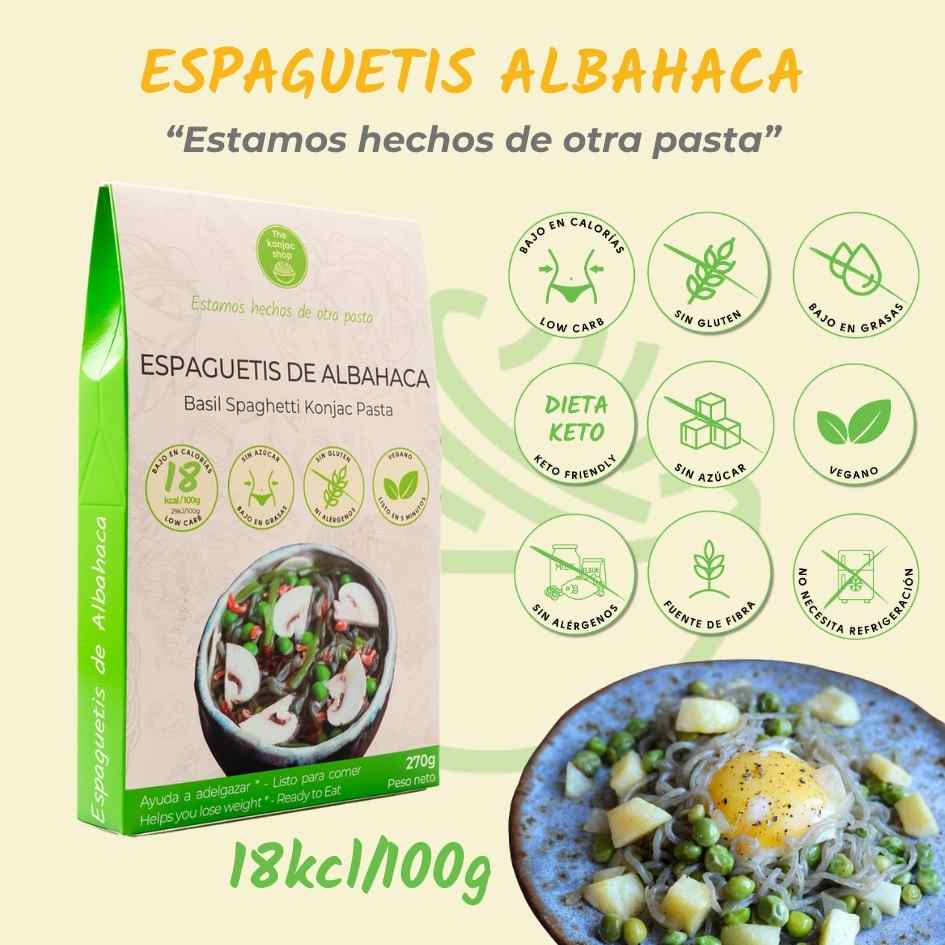 Espaguetis konjac albahaca The Konjac Shop 270g