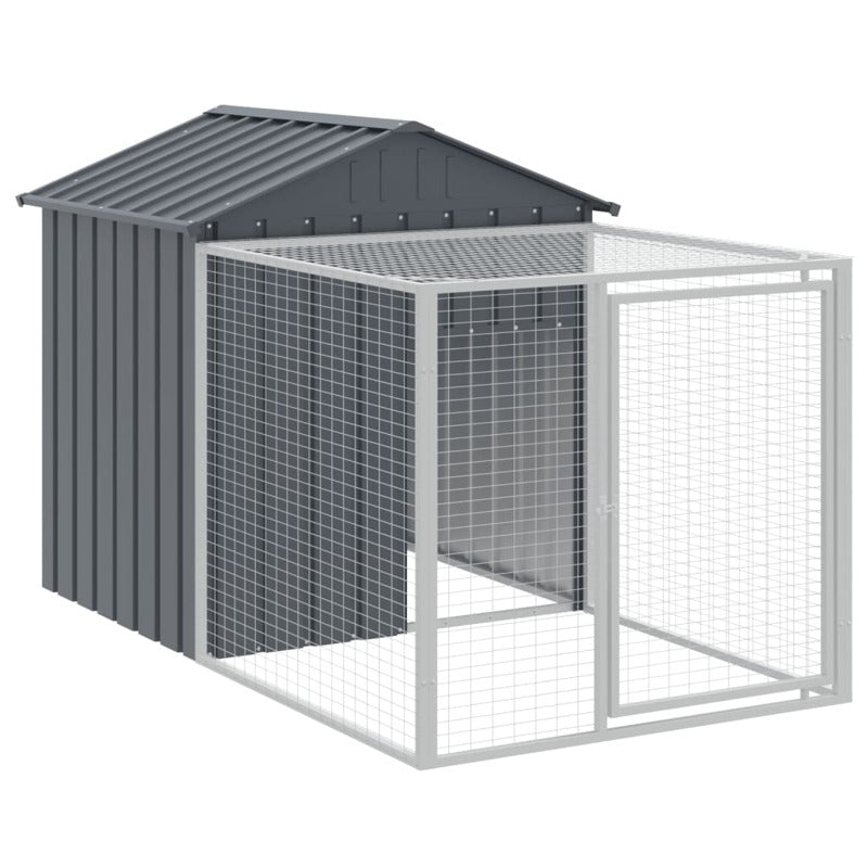 Vidaxl Jaula Gallinas Con Corral Acero Galvanizado Gris 117x1221x123cm_5