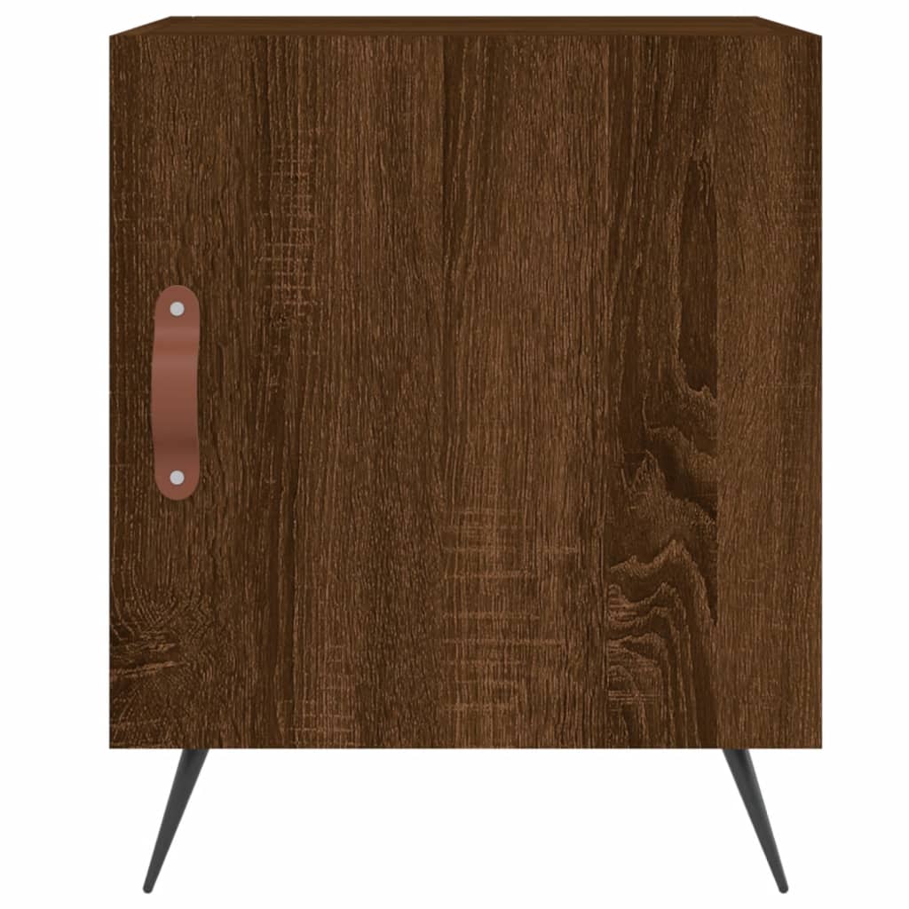 Mesitas Noche 2 Uds Madera Ingeniería Marrón Roble 40x40x50 Cm_4