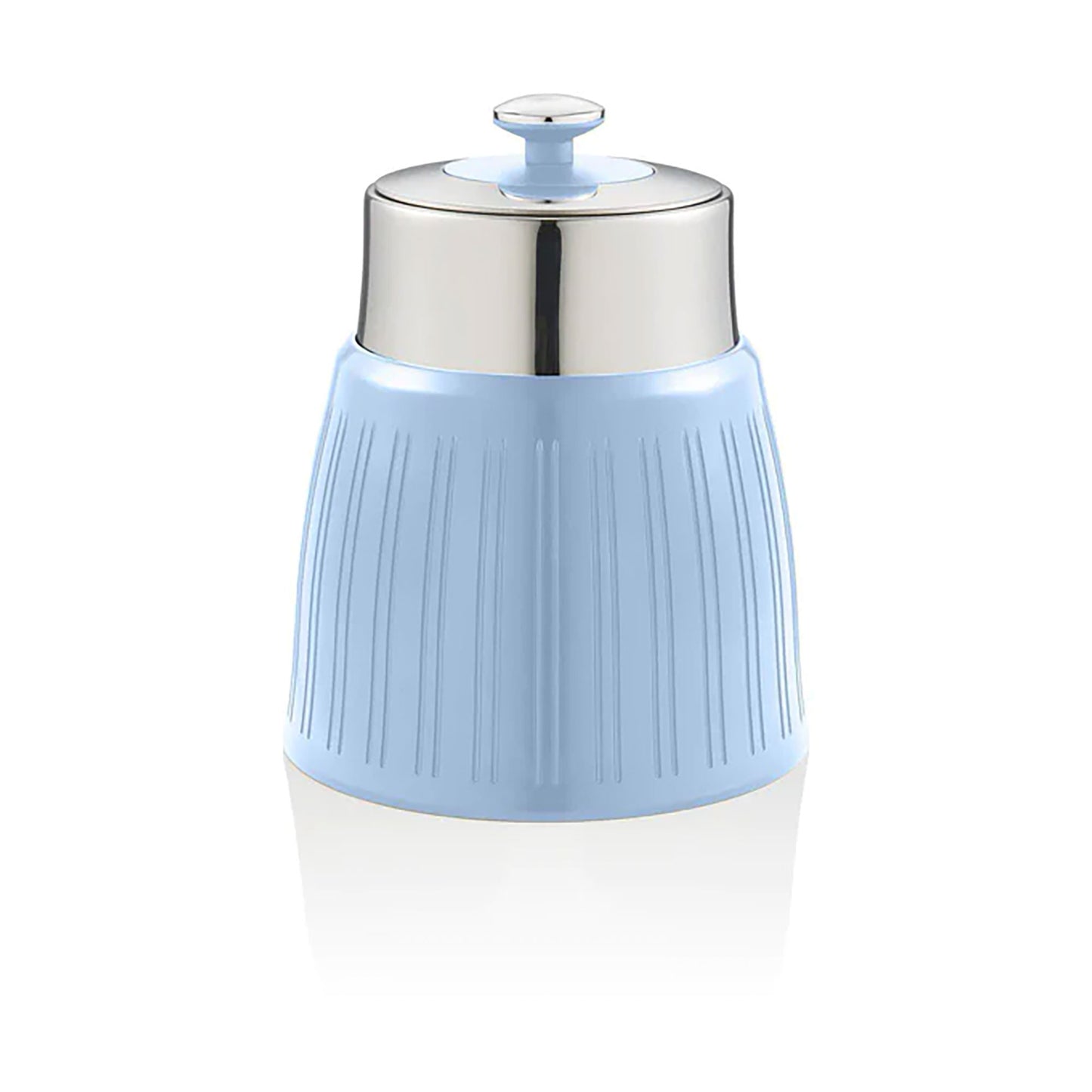 Set 3 Botes Cocina Almacenaje 1,2 L, Plástico Y Acero Inox, Especias, Té ,café, Retro, Vintage Swan Swka1024bln, Azul