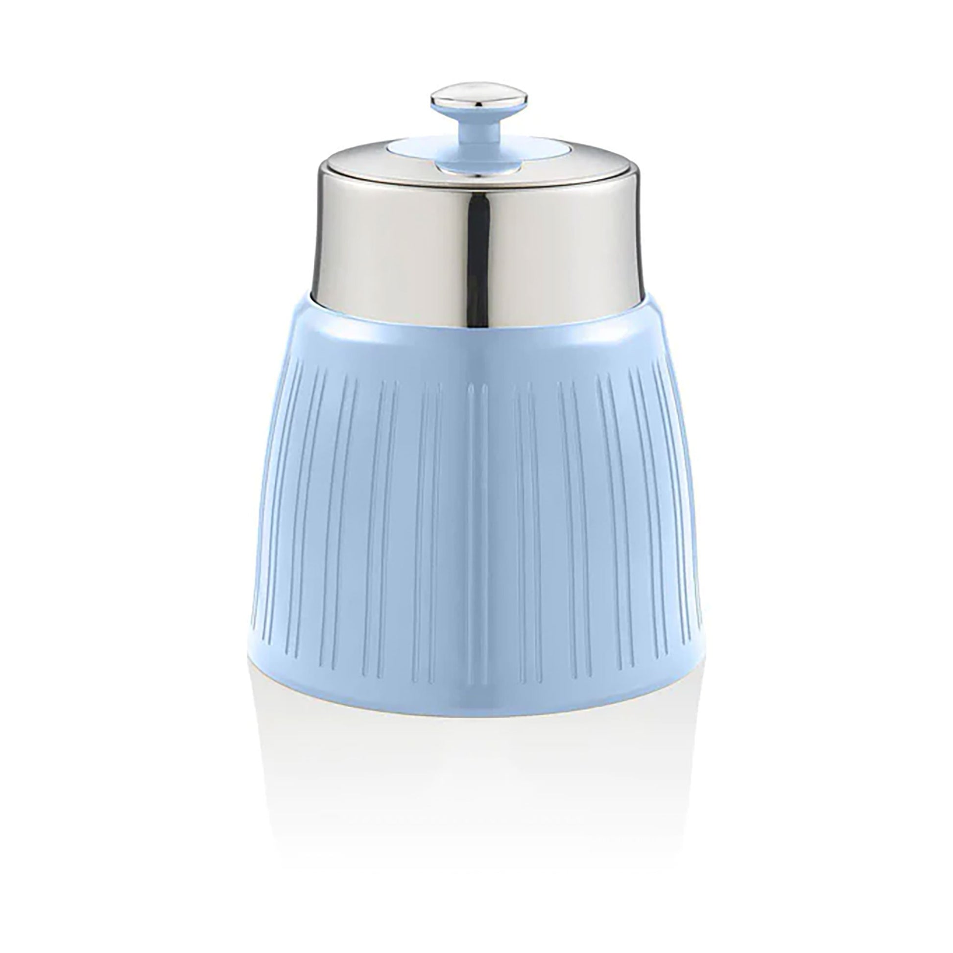 Set 3 Botes Cocina Almacenaje 1,2 L, Plástico Y Acero Inox, Especias, Té ,café, Retro, Vintage Swan Swka1024bln, Azul