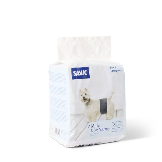 Savic 12 Pañales Perro Macho   S  26-40cm