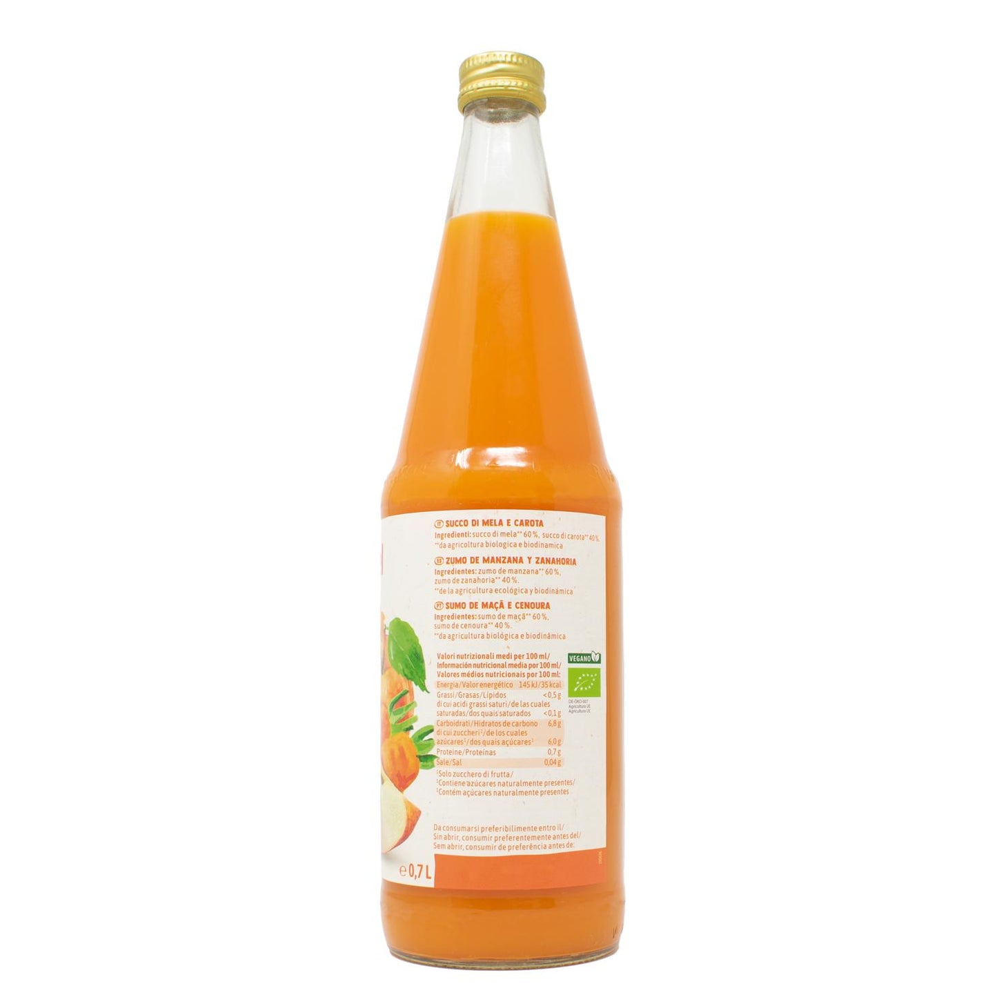 Zumo de Manzana y Zanahoria Demeter BIO Voelkel 700 ml