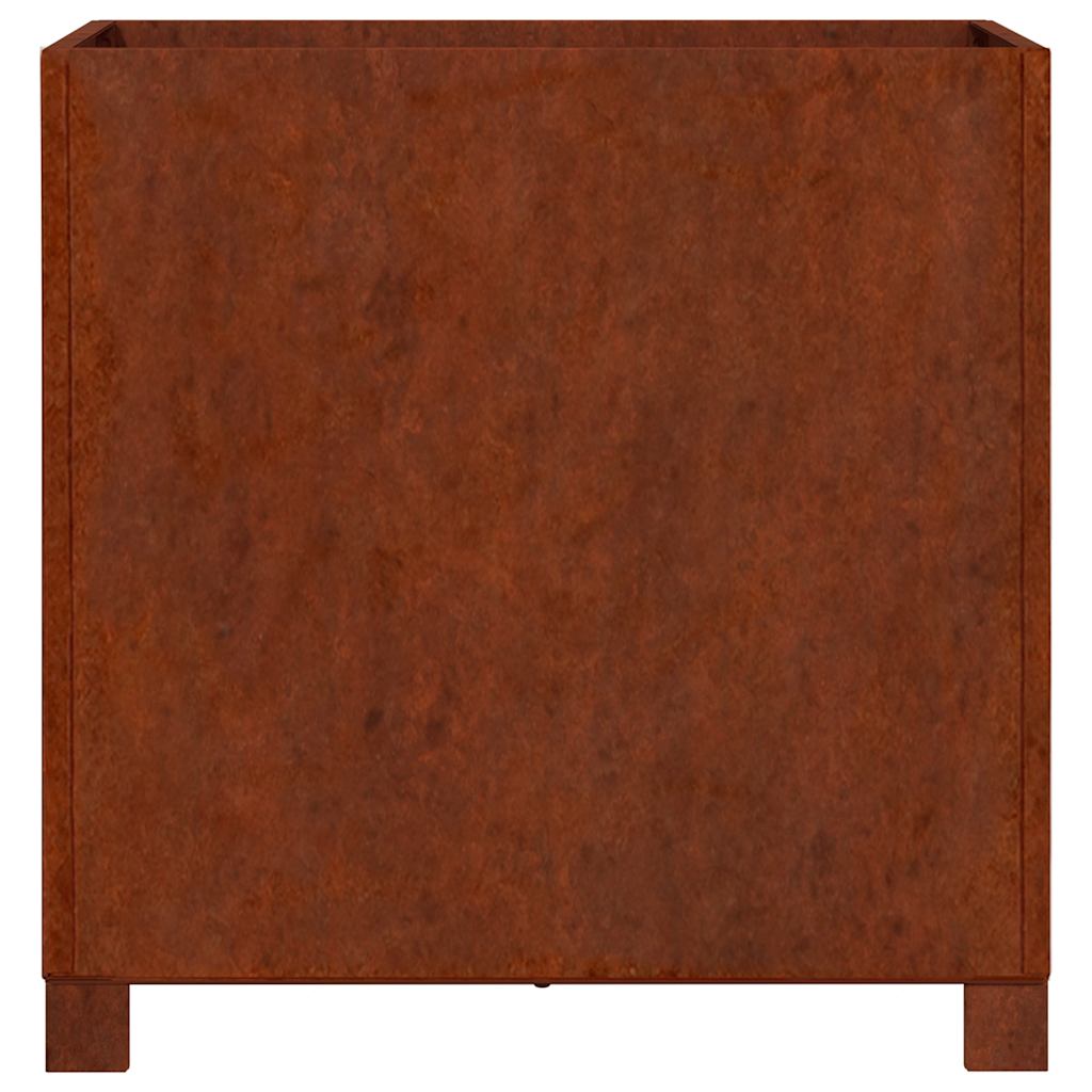 Jardineras Con Patas 2 Udss Acero Corten Oxidado 50x50x50 Cm_5