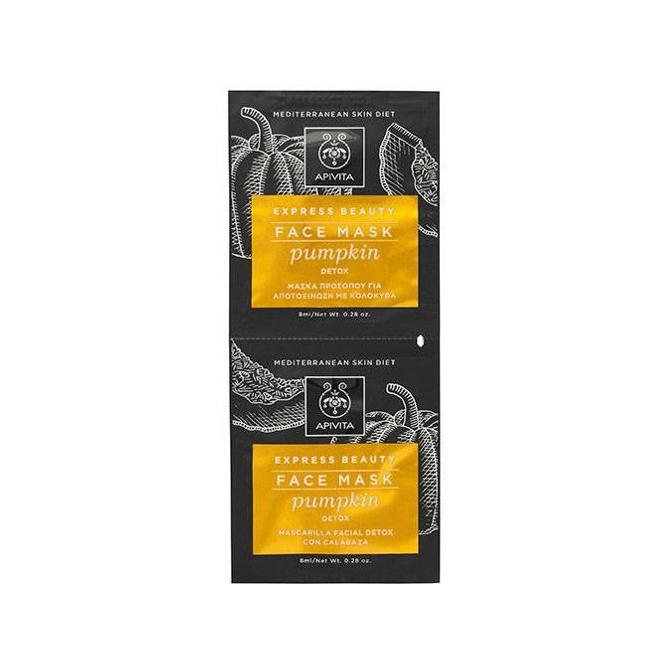 Mascarilla detox Express Beauty Apivita 2 x 8 ml