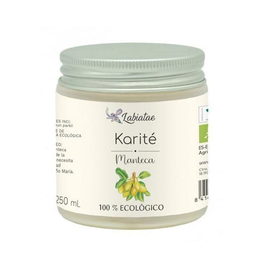 Manteca de Karité. 100% pura en tarro de cristal. BIO. 250 ml.