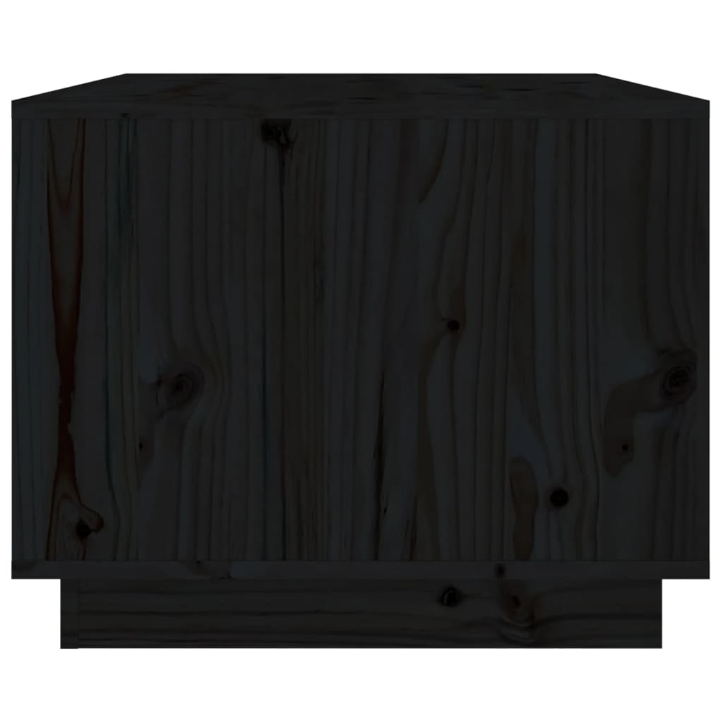 Mesa De Centro Madera Maciza De Pino Negro 80x50x40 Cm_4