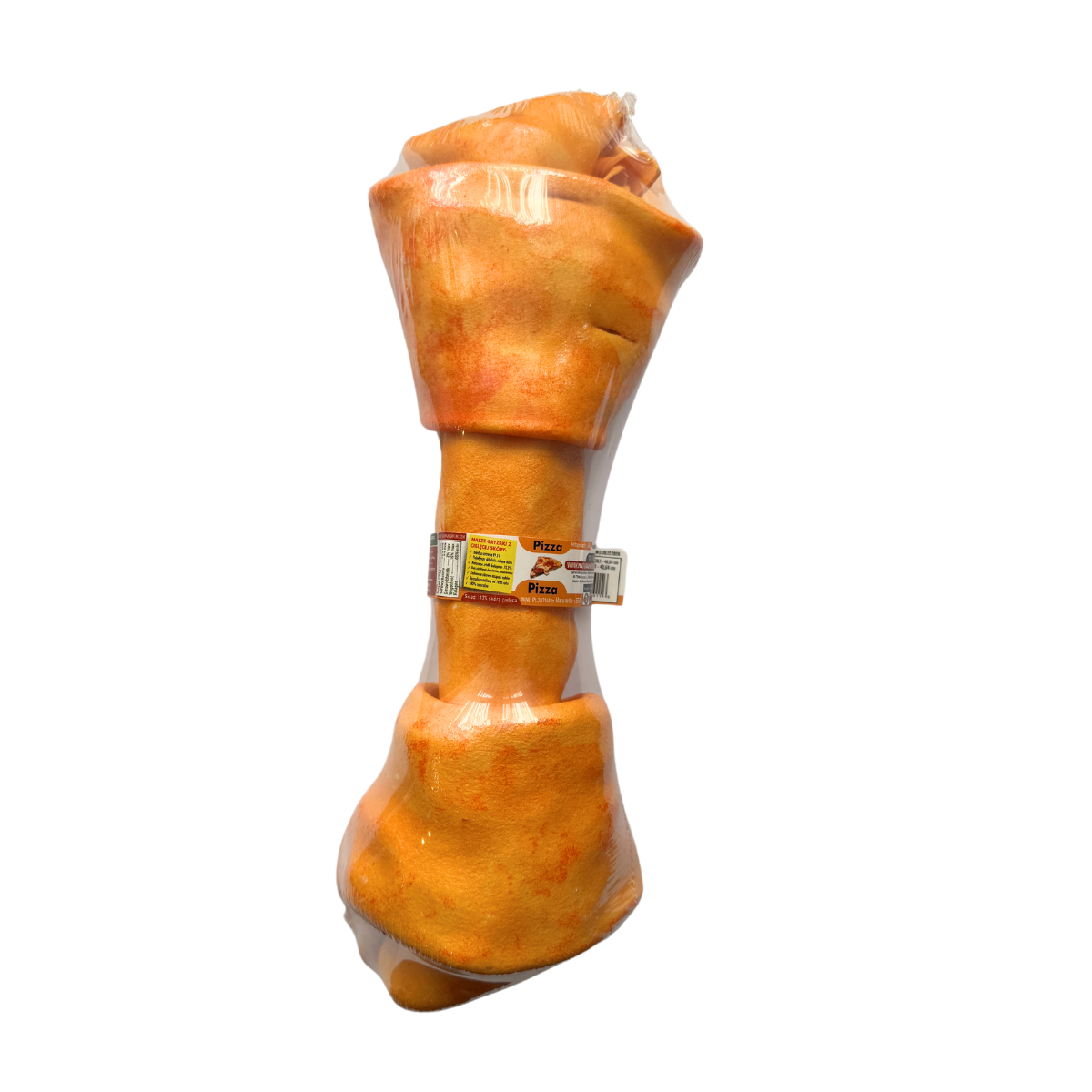 Lifebound - Hueso Masticable Natural De Cuero De Ternera En Forma De Hueso Con Sabor A Pizza - 4 Piezas - Tamaño: Xxl