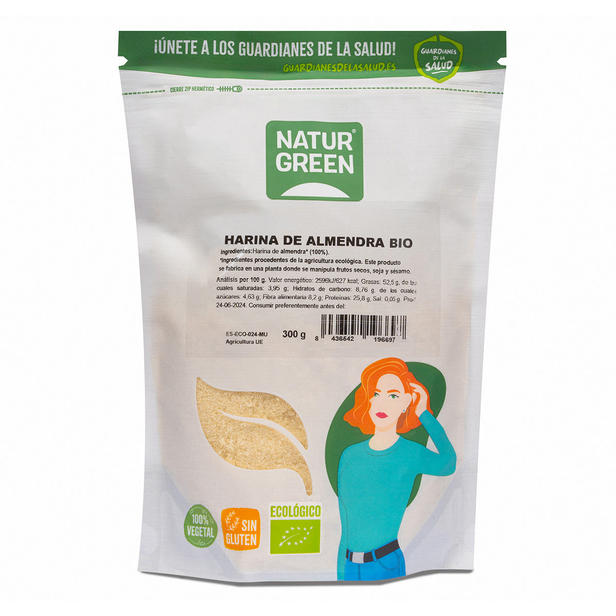 Harina de Almendra BIO sin gluten NaturGreen 300g