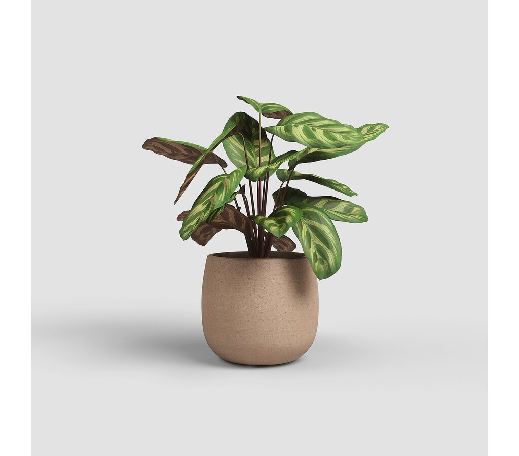 Artevasi Macetero Hemera Taupe De Plástico Reciclado 29cm_1