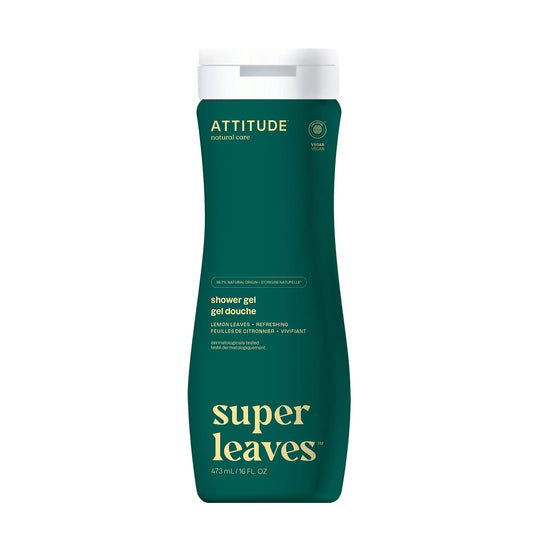 Super leaves Gel de ducha refrescante Lemon Leaves Attitude 473 ml