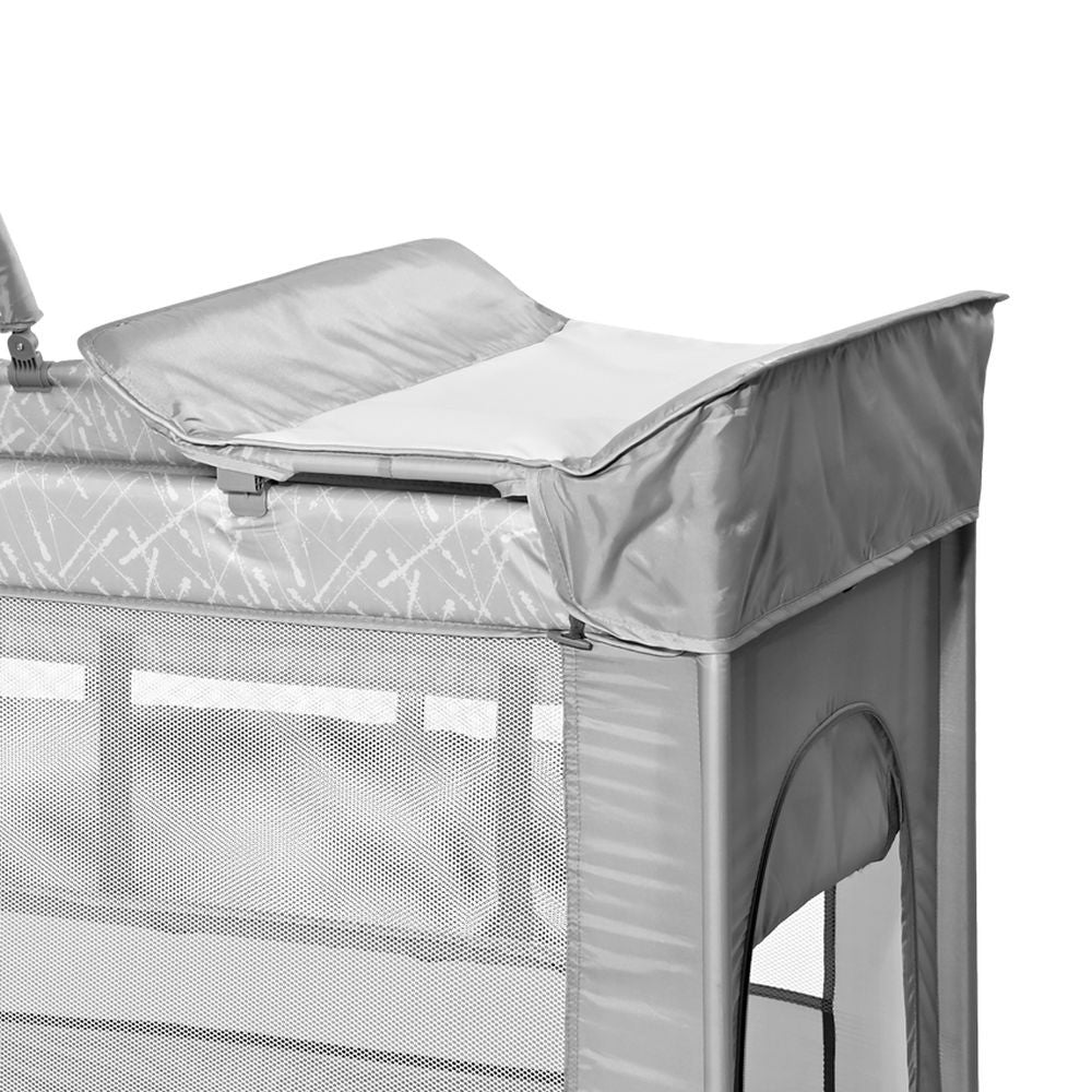 Cuna De Viaje Con Cambiador Torino Plus (2 Niveles) Fog Striped_4