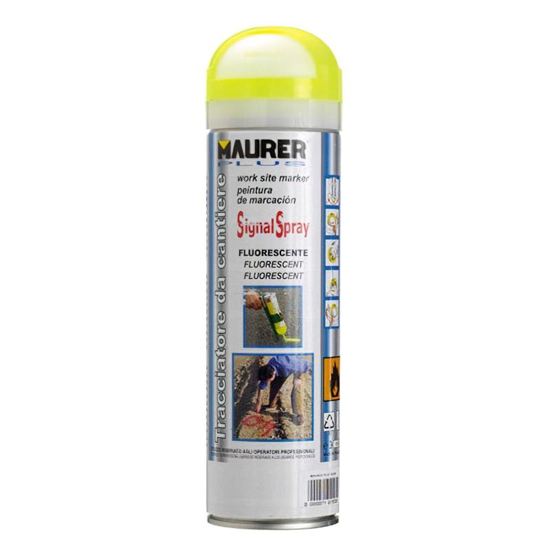 Spray Pintura Trazador Amarillo Fluoresce 500 Ml.