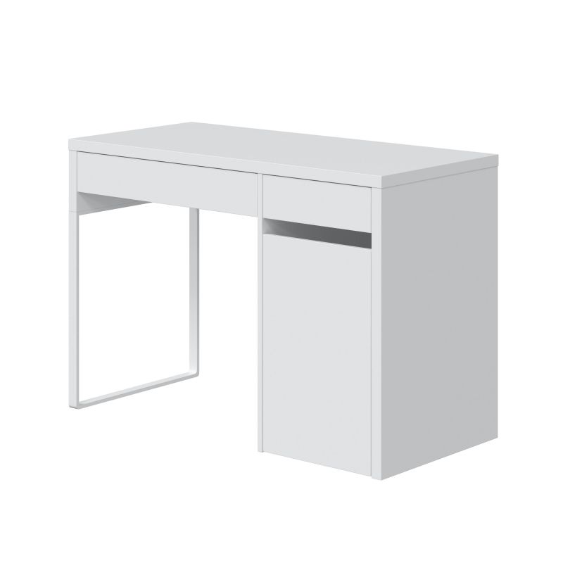 Mesa De Escritorio Eda Melamina, Blanco Artik, 108 X 75 X 50_5