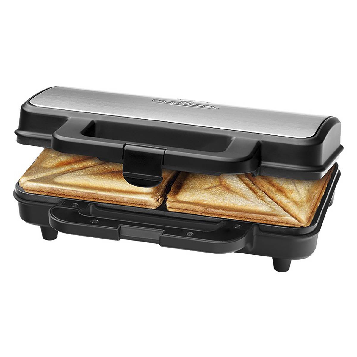 Sandwichera, 2 Sandwiches Xxl, Placas Antiadherentes, Tostado Perfecto, Acero Inoxidable Proficook St 1092 900w