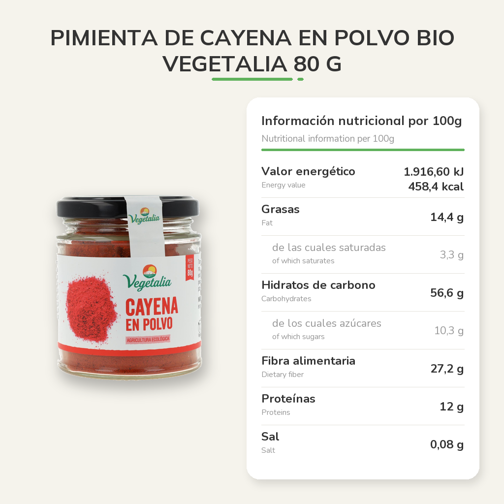 Información nutricional