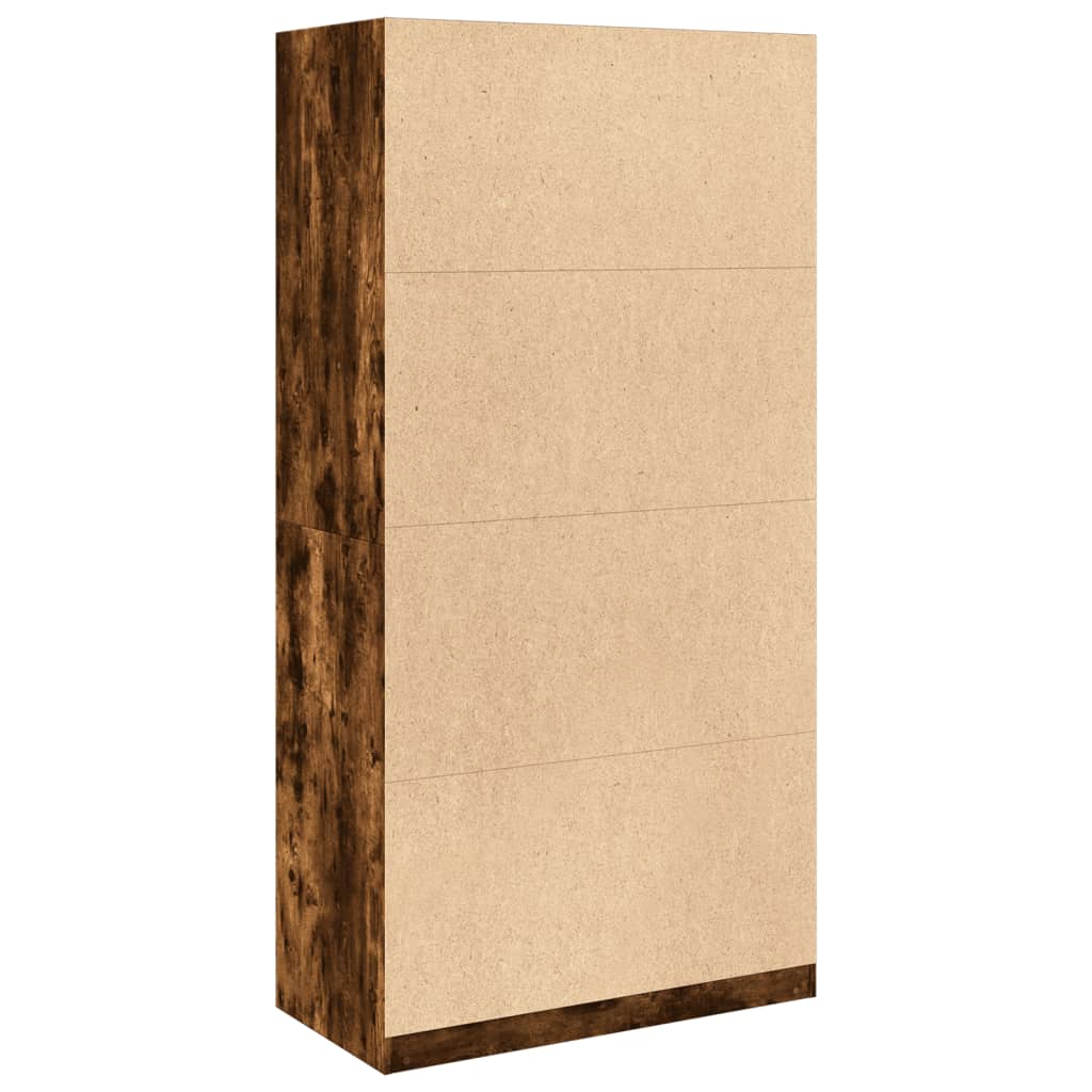 Armario Madera Contrachapada Color Roble Ahumado 100x50x200 Cm_5