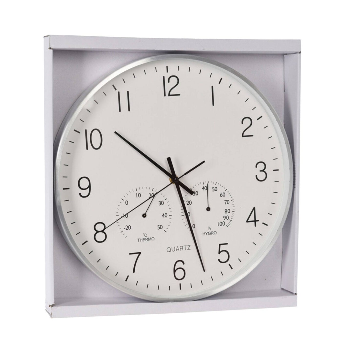 Well Home Reloj De Pared De Diseño Moderno Con Termómetro E Higrómetro Ø38cm_4
