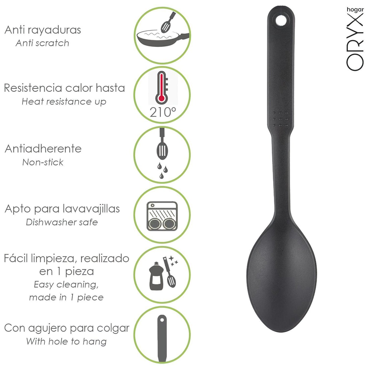 Cuchara Cocina Nylon Basic 30,5 X 7 Cm.