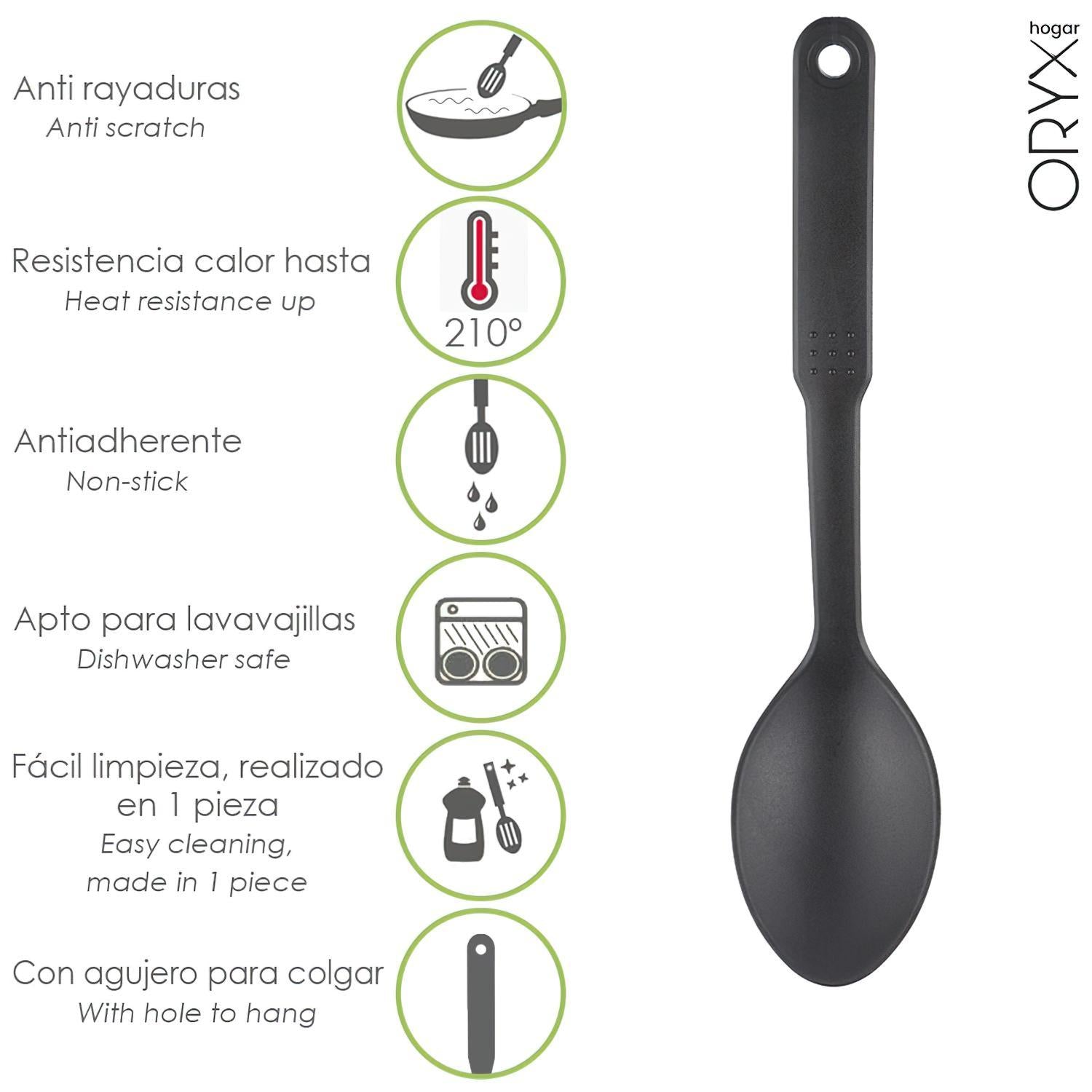 Cuchara Cocina Nylon Basic 30,5 X 7 Cm.