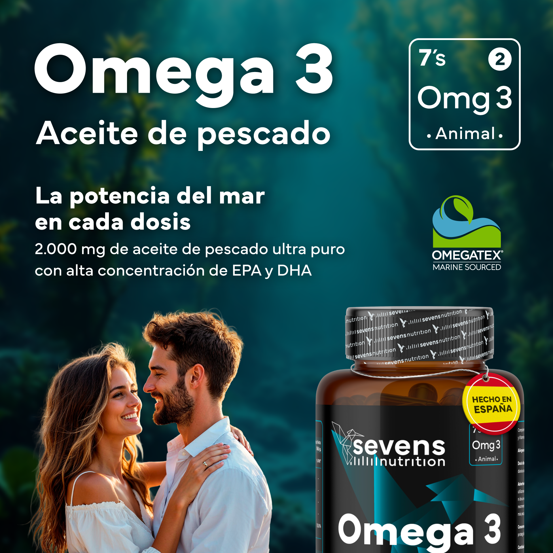 Omega 3 Sevens Nutrition. Apoyo Para Corazón Y Cerebro.