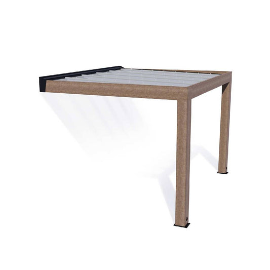 Pérgola adosada de madera de cedro Helsinki 300x340 cm Canopia