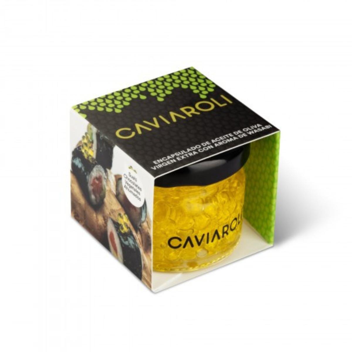 Esferas gelificadas de aceite de oliva virgen extra y wasabi Caviaroli 20g