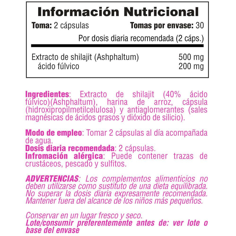 Shilajit - 60 Cápsulas Vegetales - Anti-envejecimiento - Smart Supplements_5