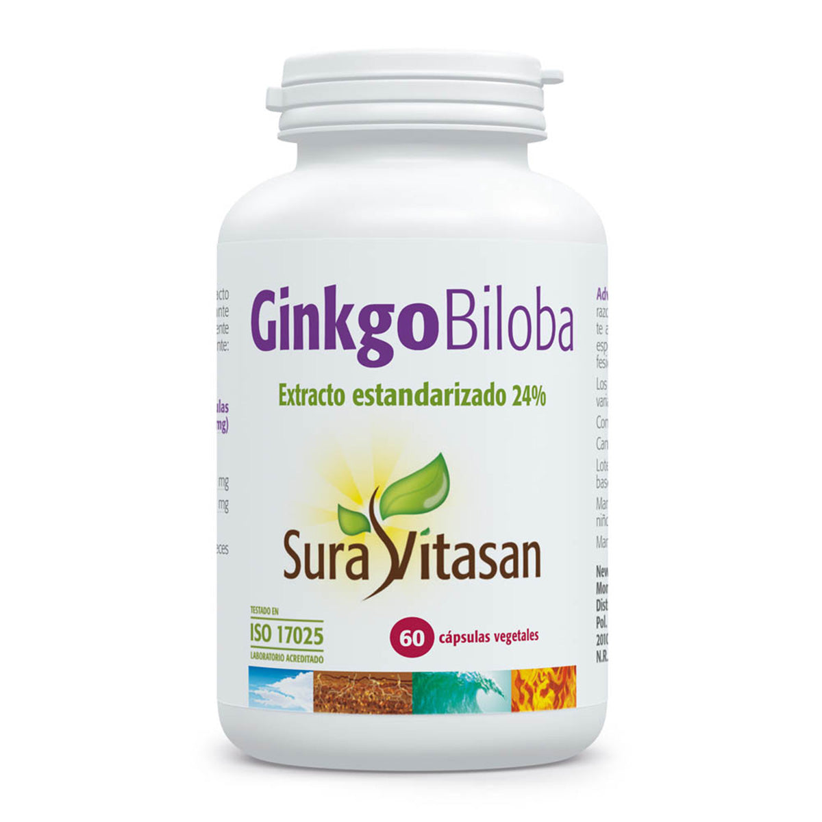 Ginkgo Biloba, Sura Vitasan, 60 cápsulas