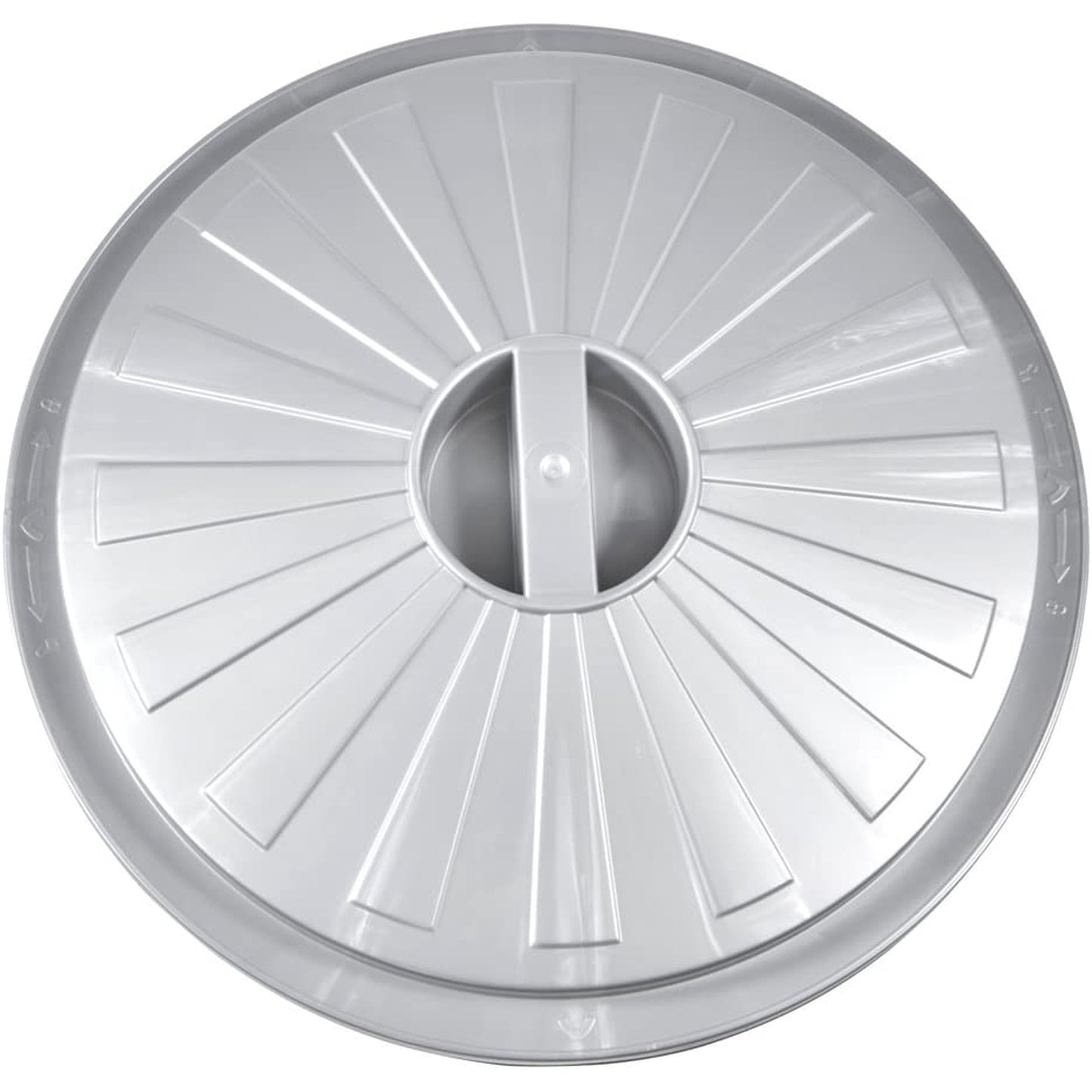 Cubo De Basura / Papelera Polivalente Con Tapa Cerrable, Muy Grande, Plástico Resistente (pp), 50 L, Mats, Plateado