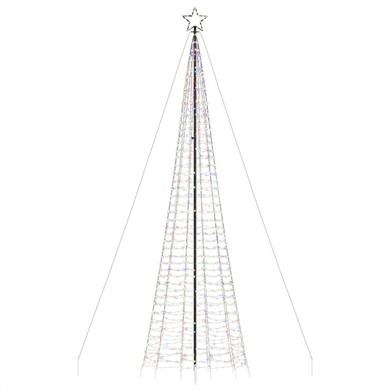 Vidaxl Árbol De Navidad Led Con Estacas 1534 Leds Colores 500 Cm_5